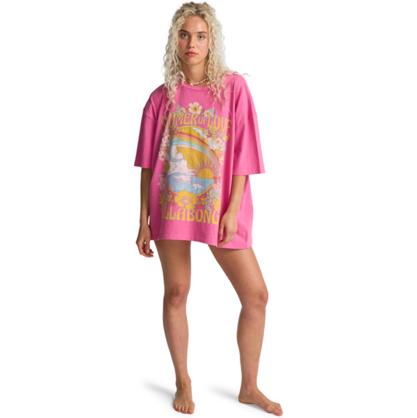 2026 Billabong Womens Summer Of Love Tee EBJZT00592 - Guava